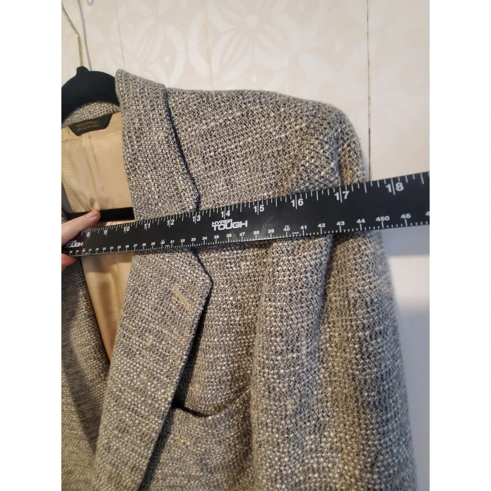Fioravanti New York Vintage Tweed Blazer Grey Blue Two Button Sport Coat Mens